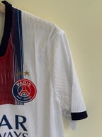 PSG Away 2026-27 white football jersey — red to navy gradient stripe, view 5