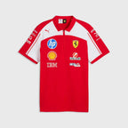 Ferrari F1 2026 red and white team polo shirt, view 3