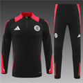 Bayern Munich black quarter-zip training suit set — front view