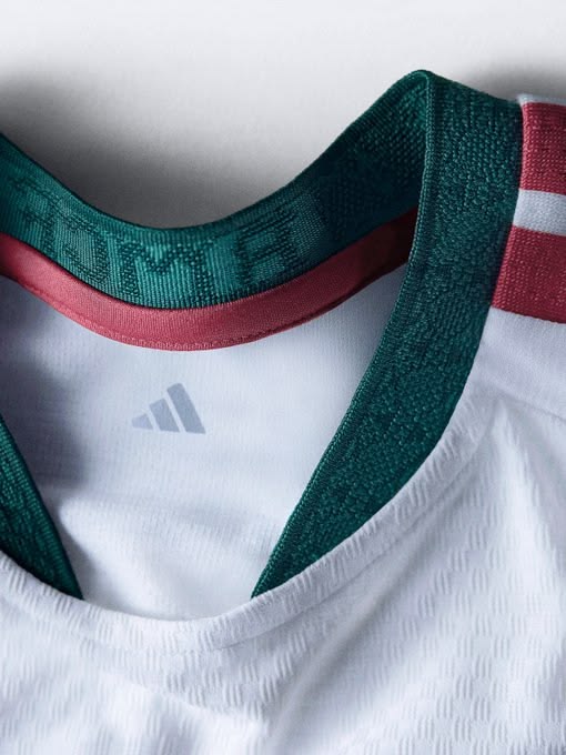 Real Madrid Home 2026-27 white football jersey — dark green trim, view 2