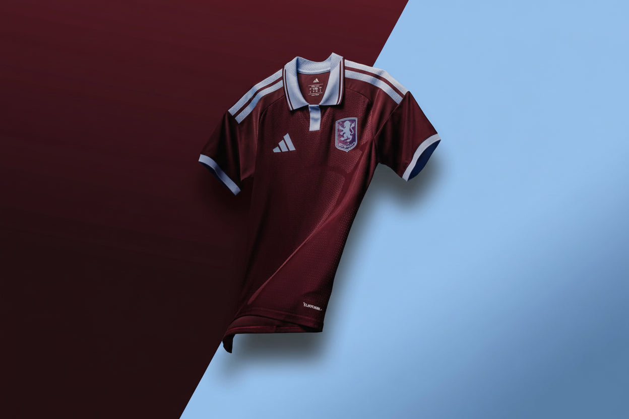 Aston Villa 2026-27 home football jersey, player version, claret and blue — sold in India by 365 Jerseys