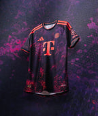 Bayern Munich 2026-27 third kit football jersey, player version, navy with red accents — sold in India by 365 Jerseys