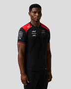 Haas F1 Team 2026 black and red driver T-shirt, view 4