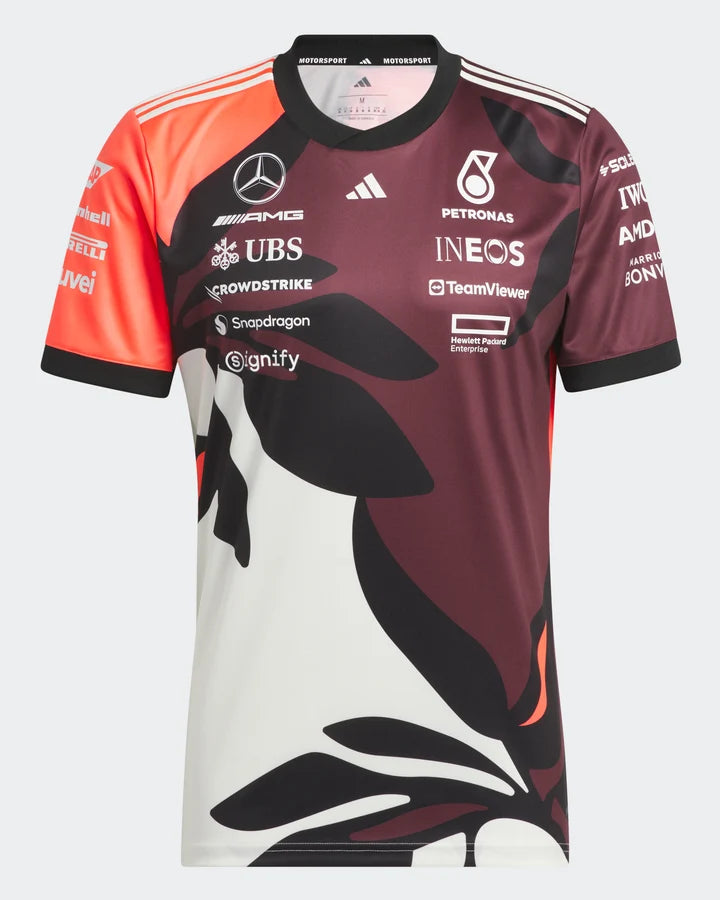 Mercedes-AMG F1 2025 Miami GP floral driver tee, view 10