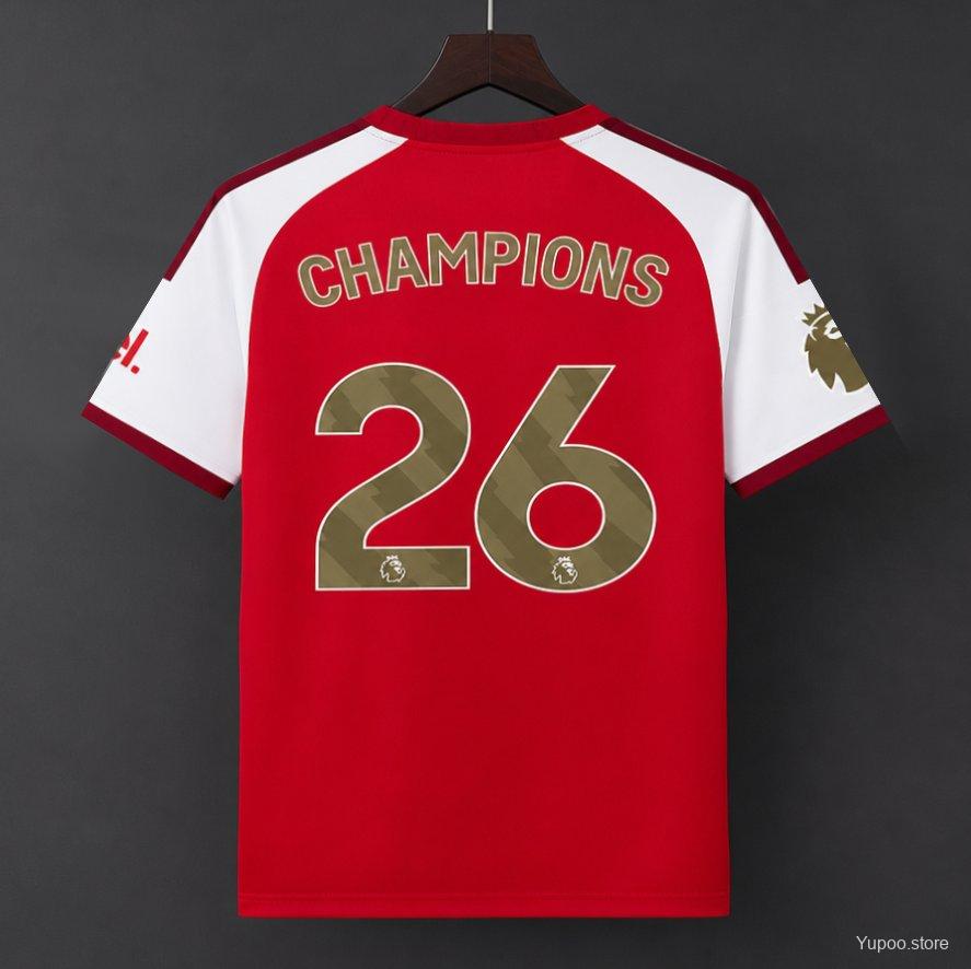 Arsenal Home 2026-27 football jersey — red with white sleeves, view 14
