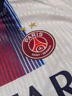 PSG Away 2026-27 white football jersey — red to navy gradient stripe, view 2