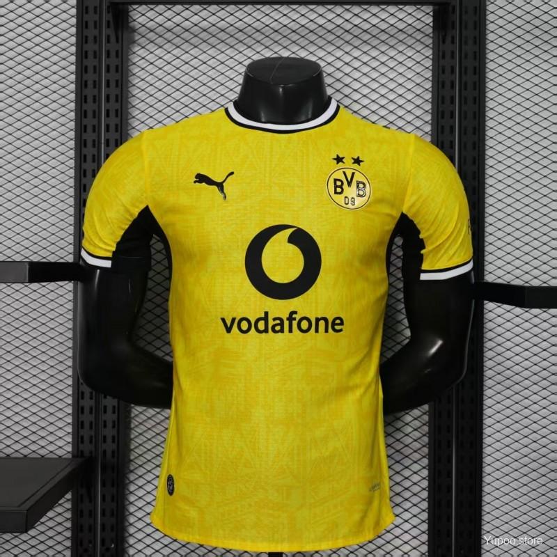 Borussia Dortmund Home 2026-27 player version football jersey — signature yellow with black trim and tonal graphic