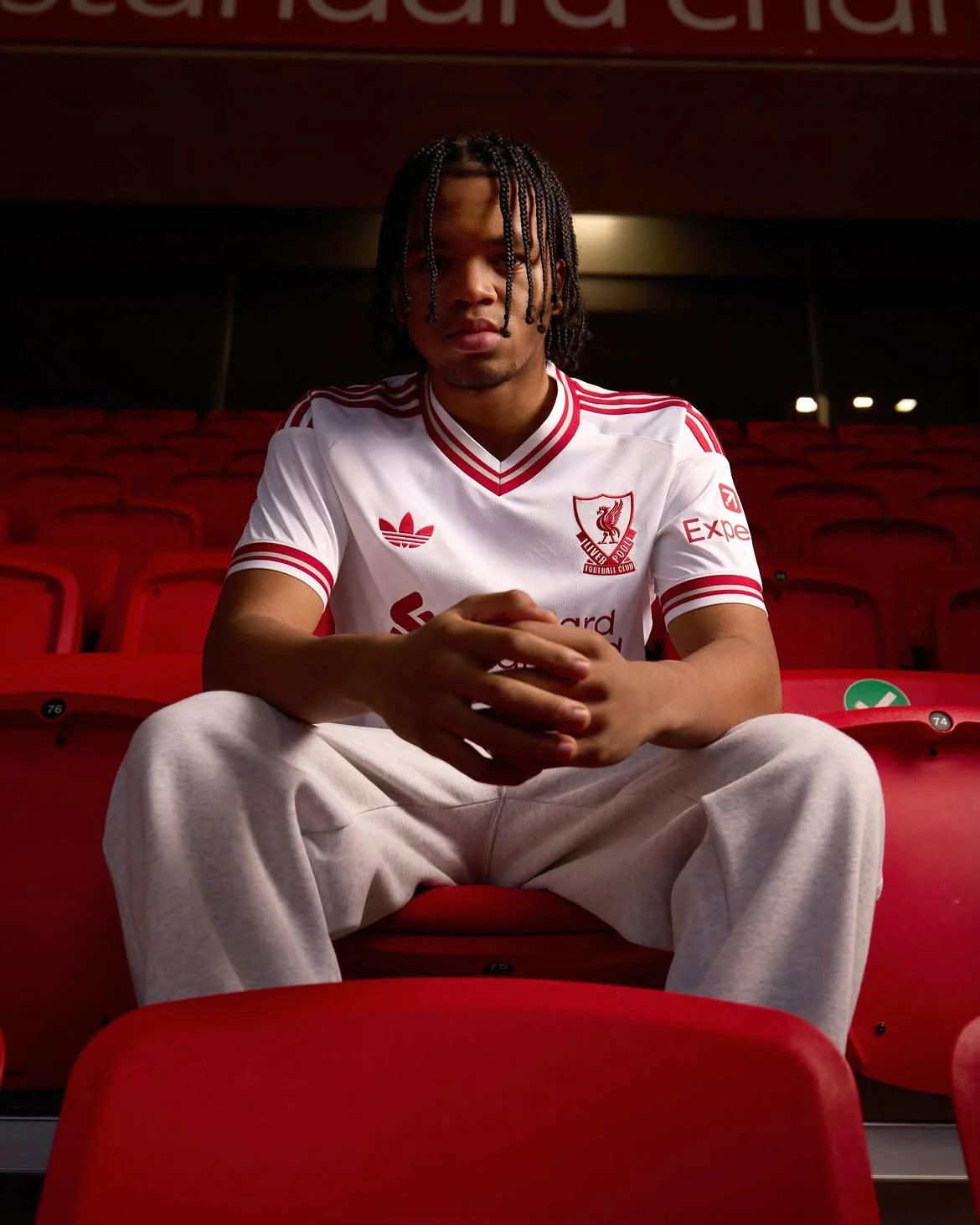 Liverpool Away 2026-27 football jersey — white with red and grey trim, view 4